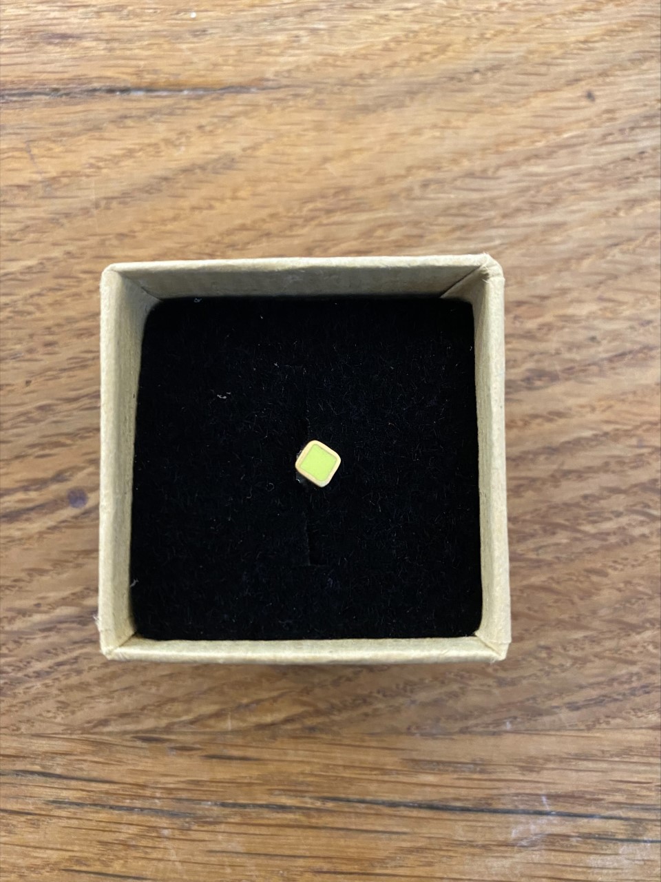 Yellow Square Stud Earring
